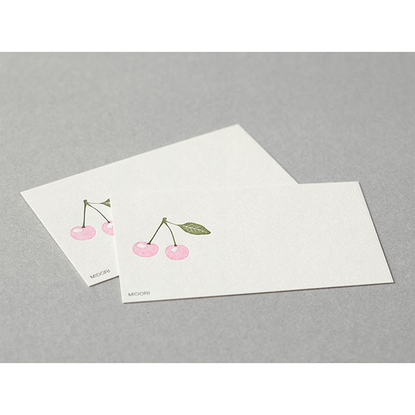 Midori Letterpress Card Cherry