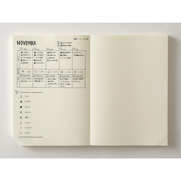 Midori MD Notebook A5 Codex 1Day 1Page Dot Grid