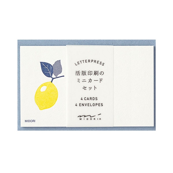 Midori Letterpress Card Lemon