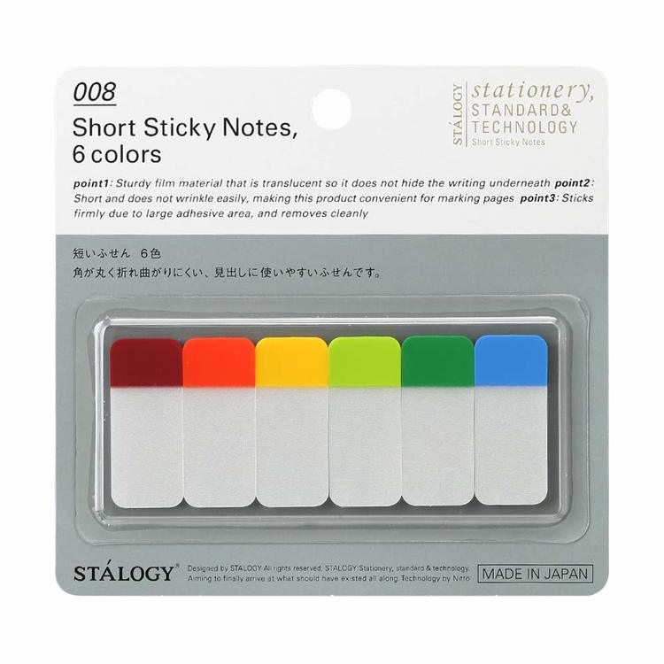 Stálogy 008 Short Sticky Notes, 6 colours