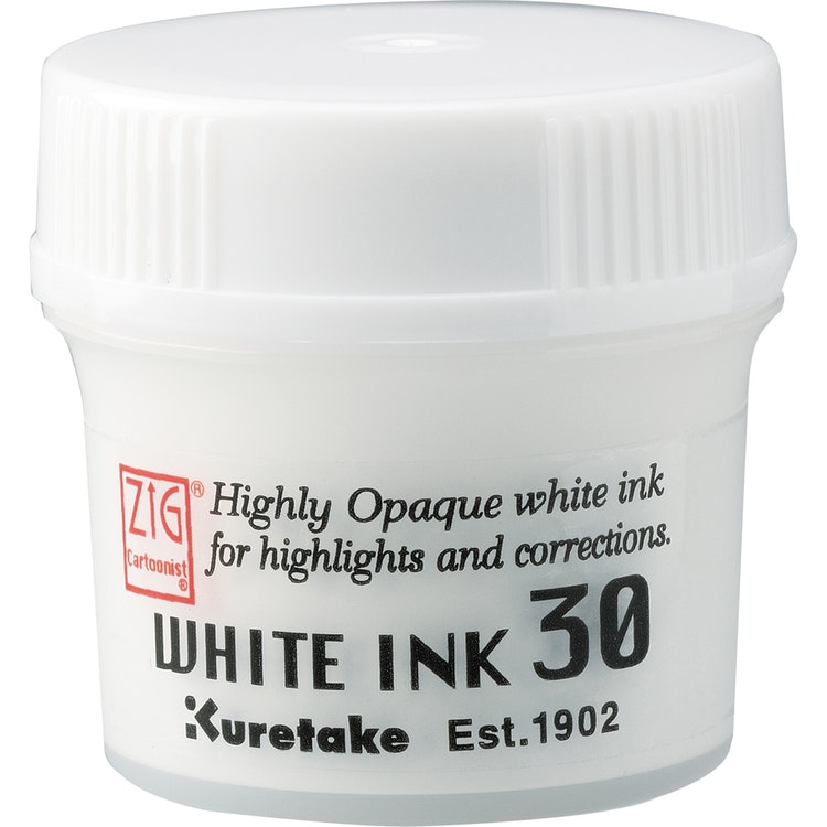 Kuretake Zig Cartoonist Ink 30 ml - Vit