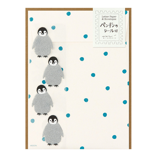 Midori Letter Set Penguin