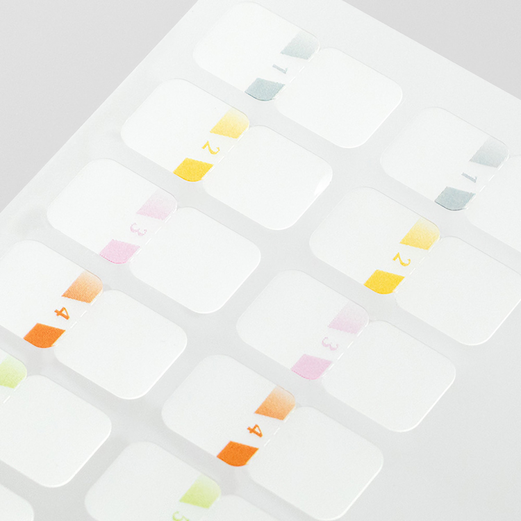 Midori Index Label Chiratto Stickers Number Color