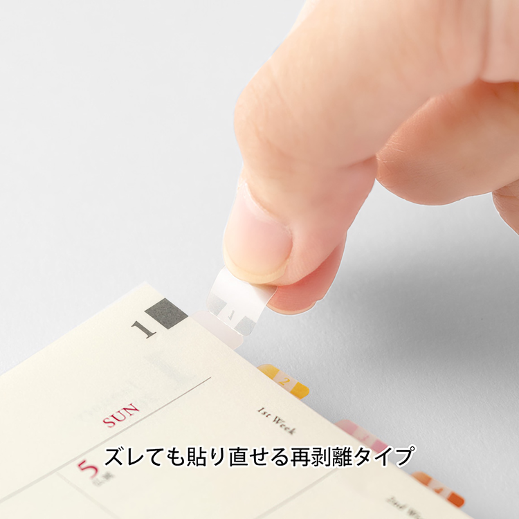 Midori Index Label Chiratto Stickers Number Color
