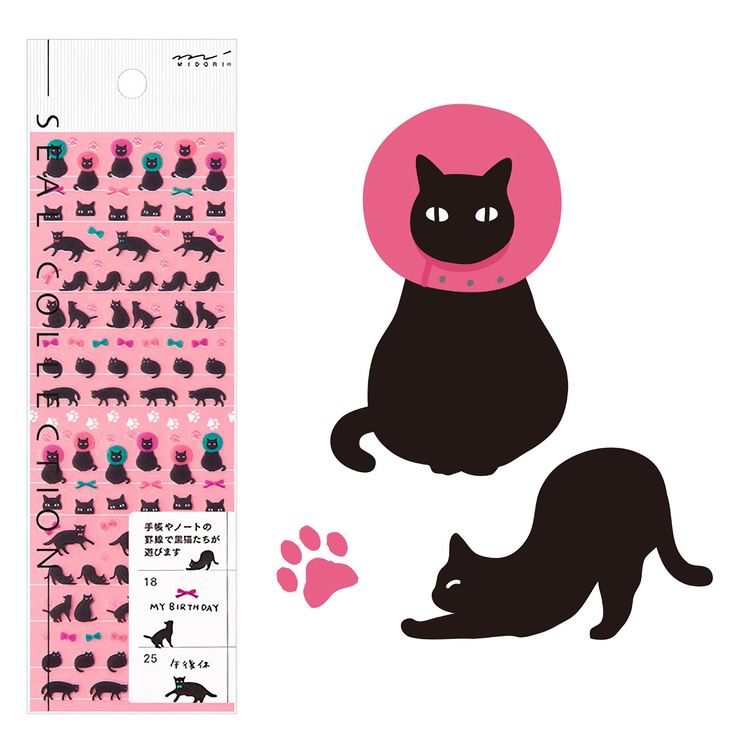 Midori Seal Collection Black Cat