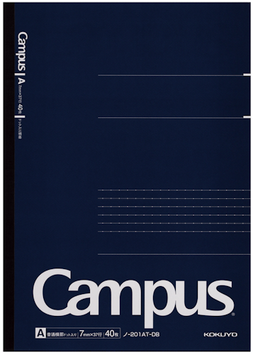 Kokuyo Campus Business Notebook A4 Dotted Lined Blue