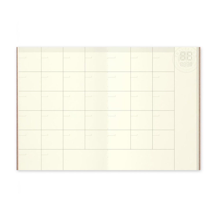 Traveler’s Company Traveler's notebook - 006 Free Monthly Diary, Passport Size