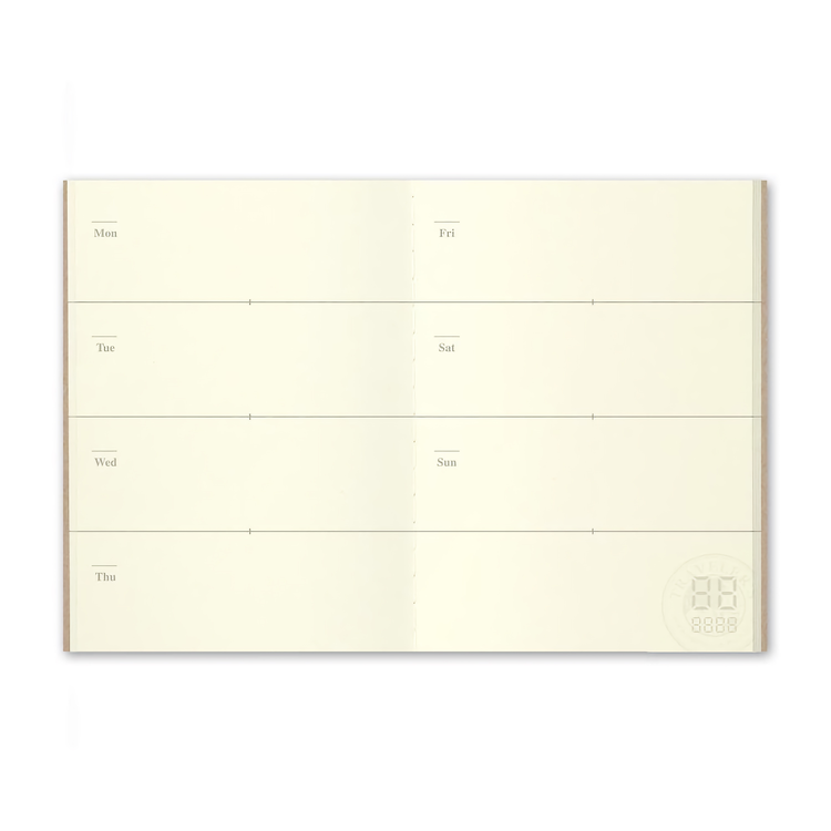 Traveler’s Company Traveler's notebook - 007 Free Diary (Weekly), Passport Size