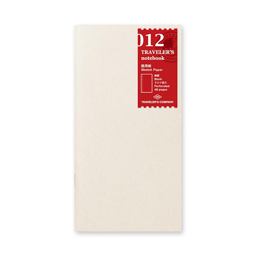 Traveler’s Company Traveler's notebook - 012 Sketch Paper Notebook, Regular Size