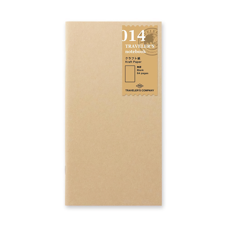 Traveler’s Company Traveler's notebook - 014 Kraft Paper Notebook, Regular Size