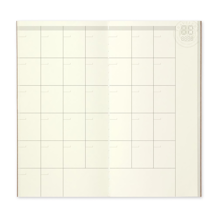 Traveler’s Company Traveler's notebook - 017 Free Monthly Diary, Regular Size