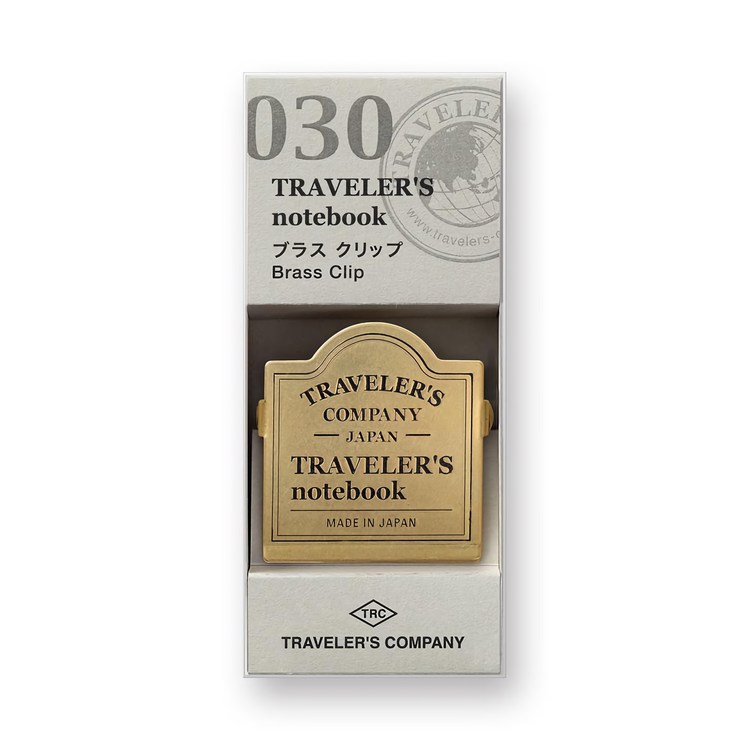Traveler’s Company Traveler's notebook - 030 Brass Clip TRC Logo