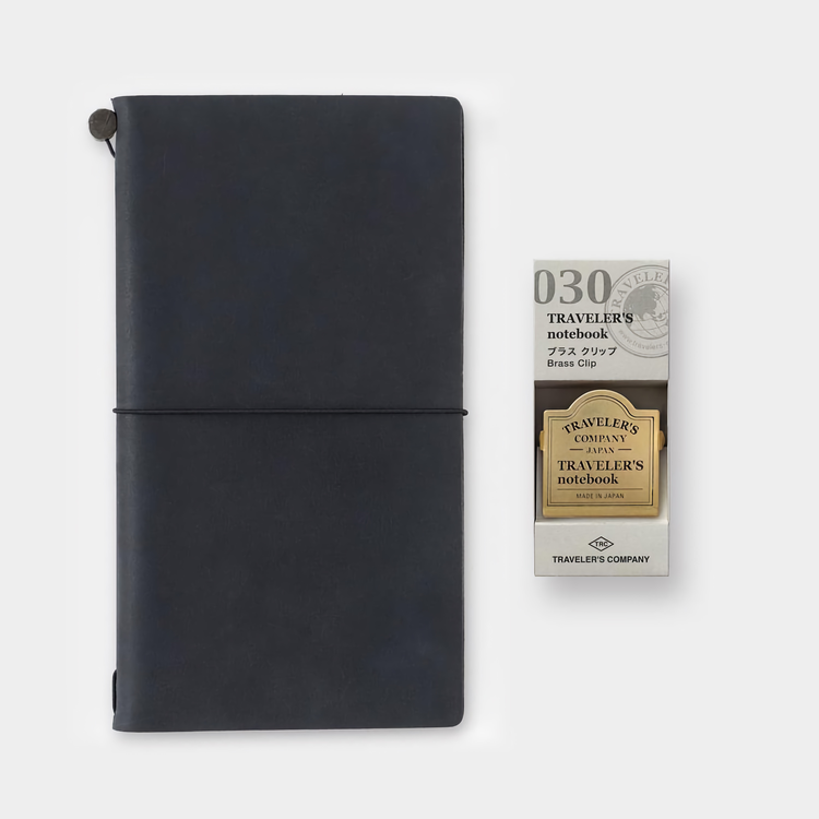 Traveler’s Company Traveler's notebook - 030 Brass Clip TRC Logo