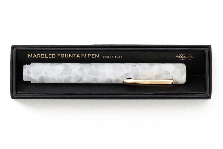 Hightide Attache Marbled Fountain Pen Vit