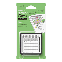 Midori Paintable Stamp Pre-inked Calendar