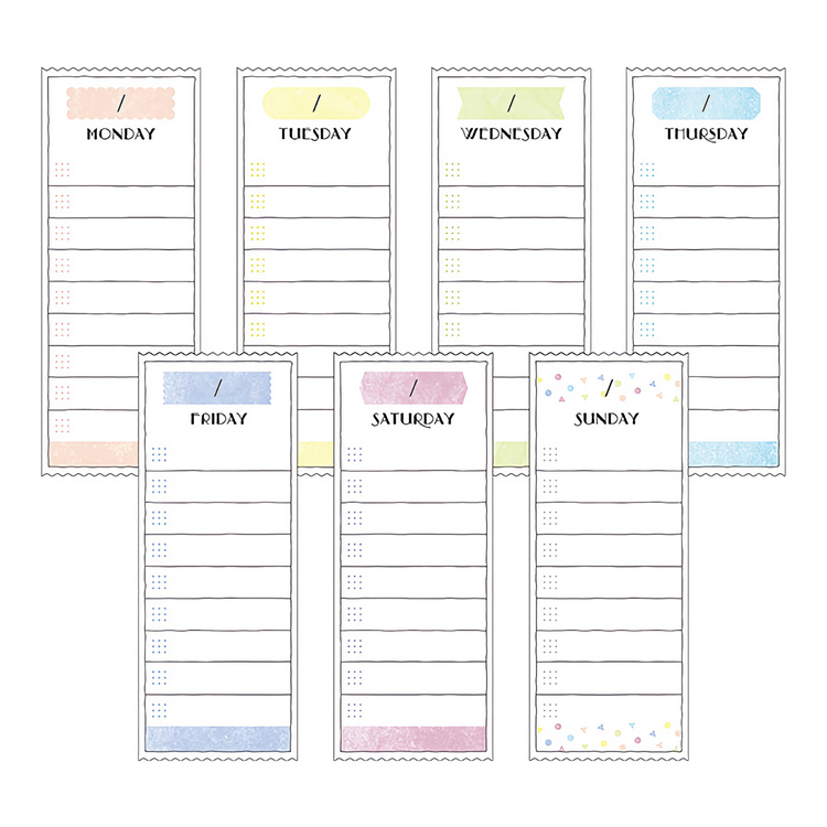 Midori Journal Sticky Note Weekly Log