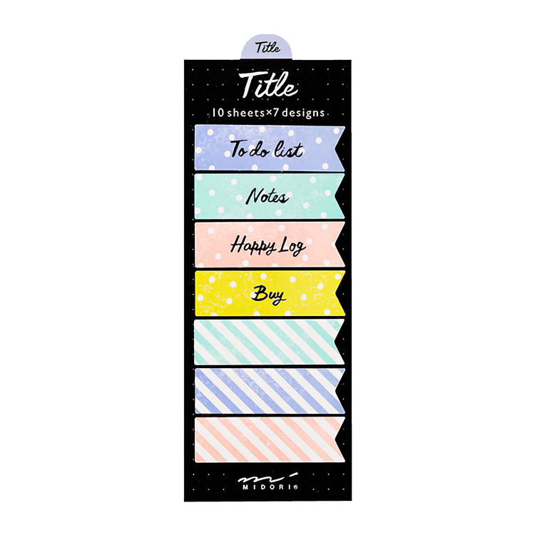 Midori Journal Sticky Note Journal Title Ribbon