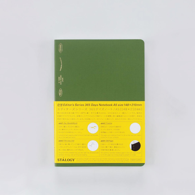 Stálogy 018 365 Days Notebook [A5] Matcha Green [Limited Edition]