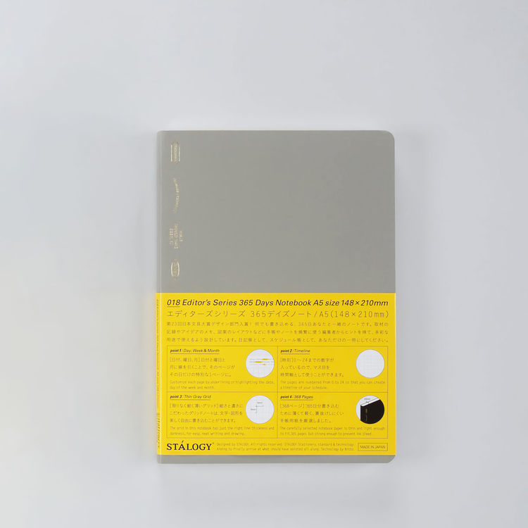 Stálogy 018 365 Days Notebook [A5] Smokey Grey [Limited Edition]