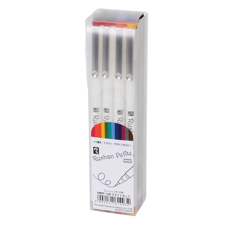 Teranishi Rushon Petite Pen 0,3 mm – Bright (12-pack)