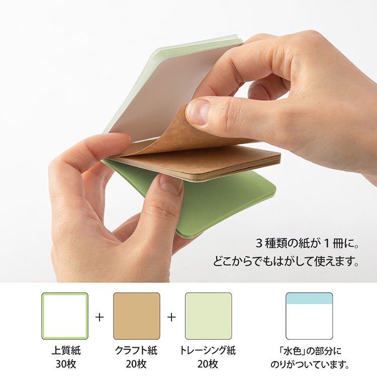 Midori Sticky Notes Pickable Green