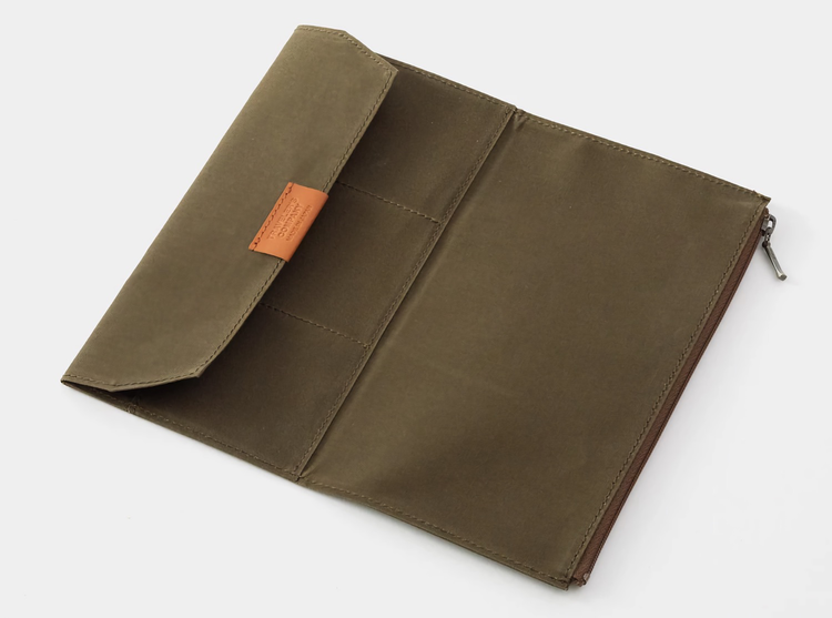 Traveler’s Company Traveler's notebook - Cotton Zipper Case Olive, Regular Size (B-Sides & Rarities)