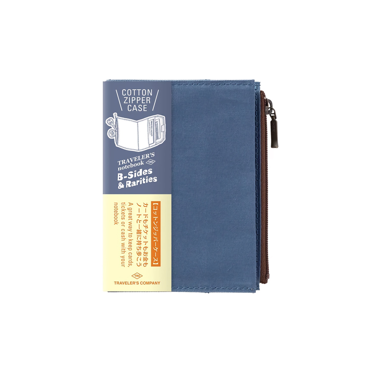 Traveler’s Company Traveler's notebook - Cotton Zipper Case Blue, Passport Size (B-Sides & Rarities)