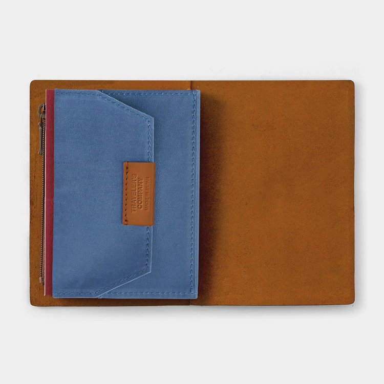 Traveler’s Company Traveler's notebook - Cotton Zipper Case Blue, Passport Size (B-Sides & Rarities)