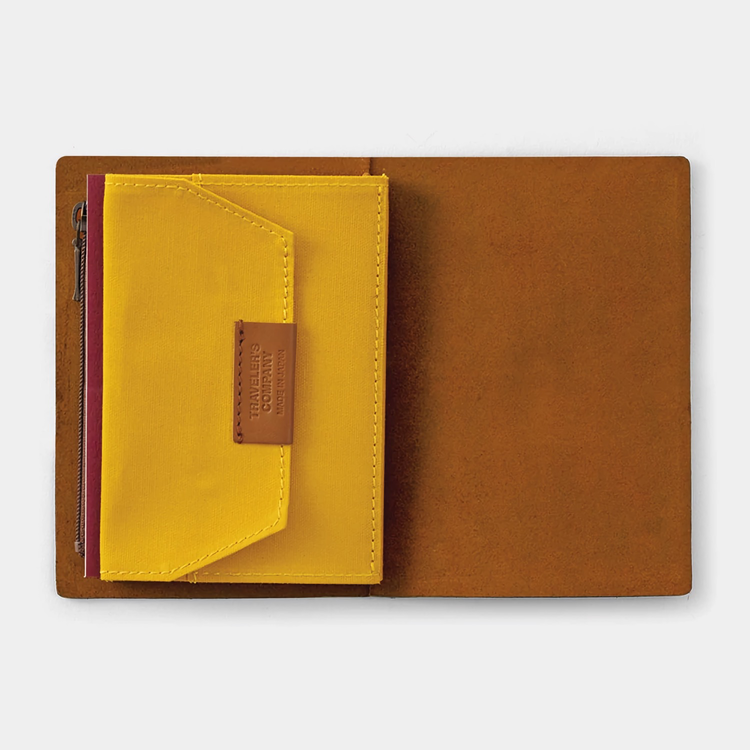 Traveler’s Company Traveler's notebook - Cotton Zipper Case Mustard, Passport Size (B-Sides & Rarities)