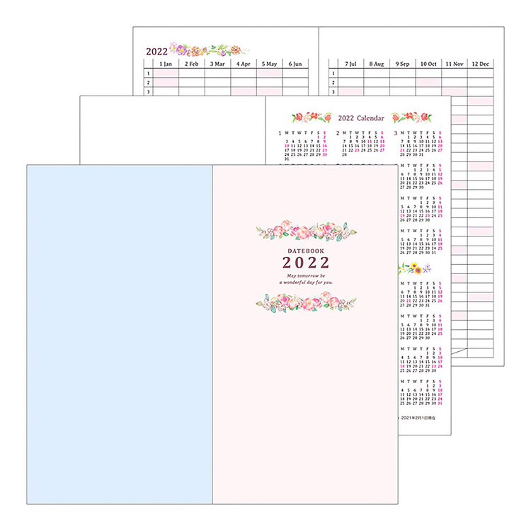 Midori MD 2022 Pocket Diary Slim Country Time Flower