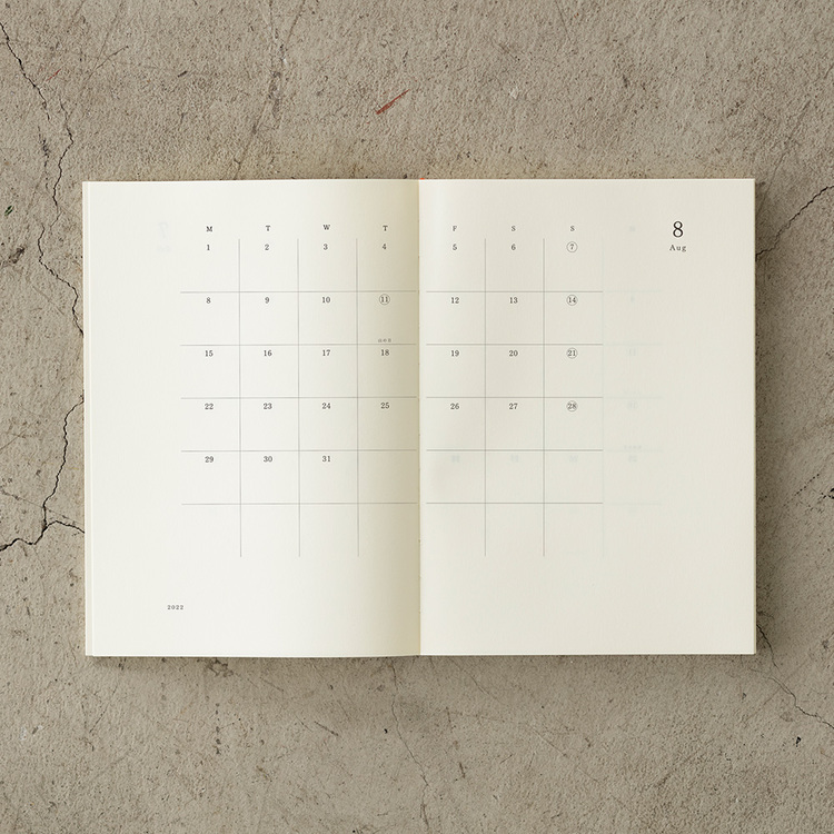 Midori MD Notebook 2022 Diary A5