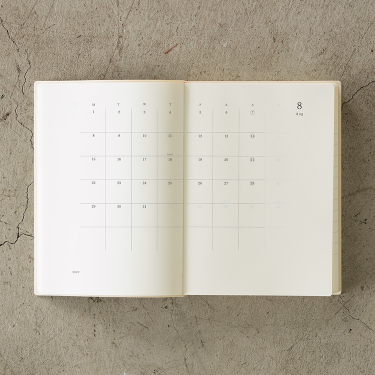 Midori MD Notebook 2022 Diary A5 1Day 1Page
