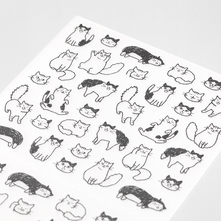Midori 2022 Diary Sticker Chat Cat