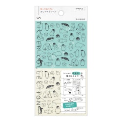 Midori 2022 Diary Sticker Chat Sea