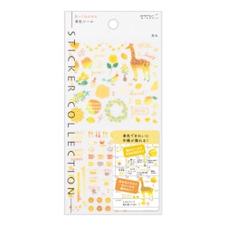 Midori 2022 Diary Sticker Color Yellow