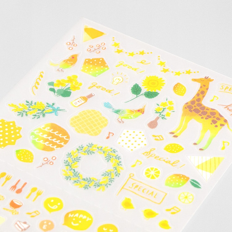 Midori 2022 Diary Sticker Color Yellow