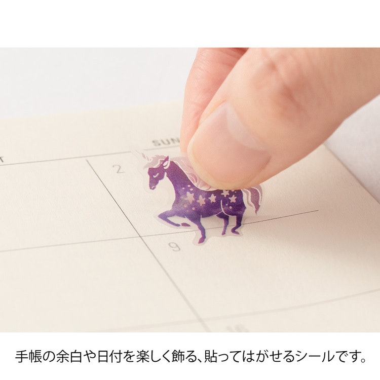 Midori 2022 Diary Sticker Color Purple