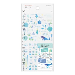 Midori 2022 Diary Sticker Color Blue