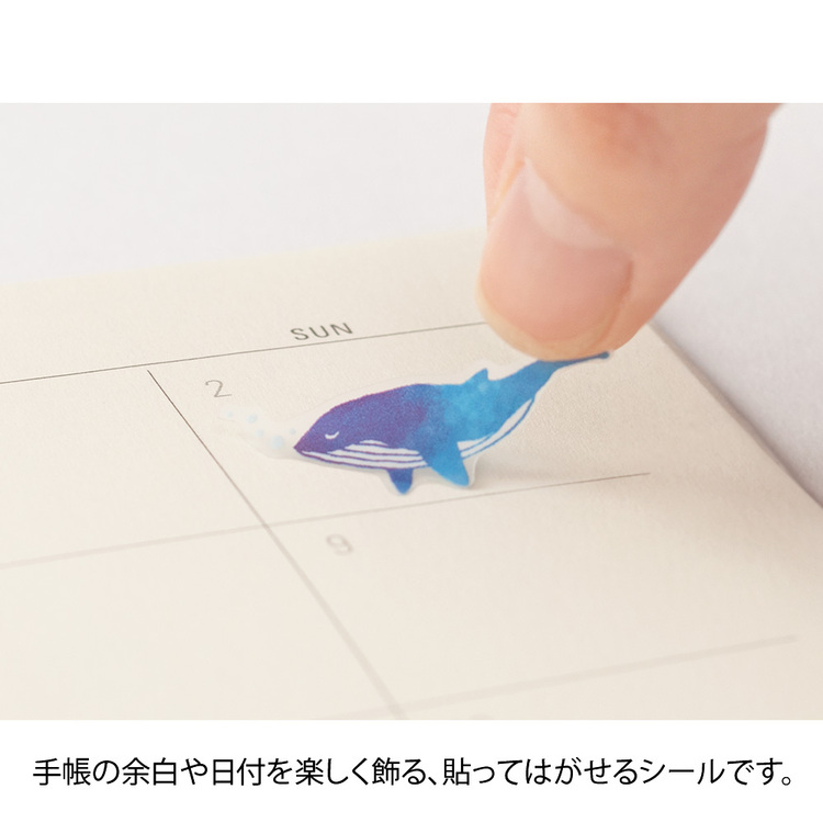 Midori 2022 Diary Sticker Color Blue