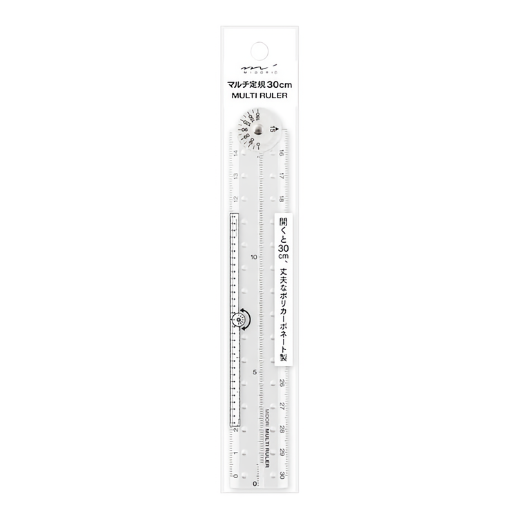 Midori Multiple Ruler [30 cm] Clear