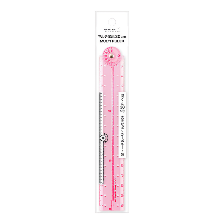 Midori Multiple Ruler [30 cm] Pink