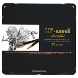 Uni Mitsubishi Hi-Uni Pencil Art Set 10B – 10H (Pack of 22)