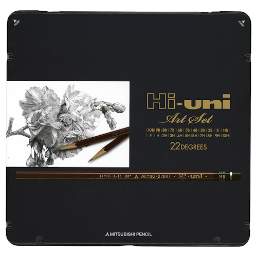 Uni Mitsubishi Hi-Uni Pencil Art Set 10B – 10H (22-pack)