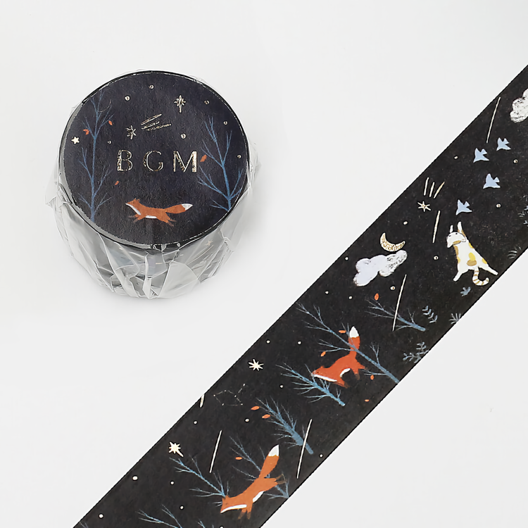 BGM Washi Tape Special Foil Night Forest 30 mm