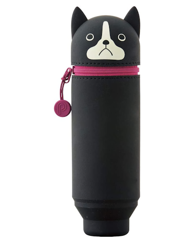 Lihit Lab Smart Fit PuniLabo Stand Pen Case Boston Terrier