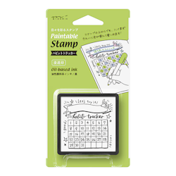 Midori Paintable Stamp Pre-inked Habbit Tracker