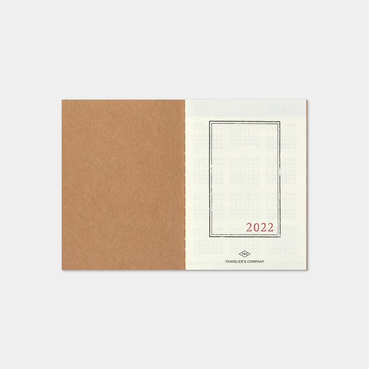 Traveler’s Company Traveler's notebook - 2022 Monthly, Passport Size