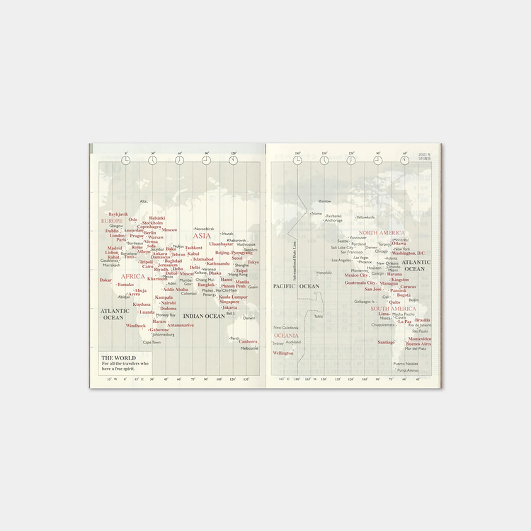 Traveler’s Company Traveler's notebook - 2022 Monthly, Passport Size