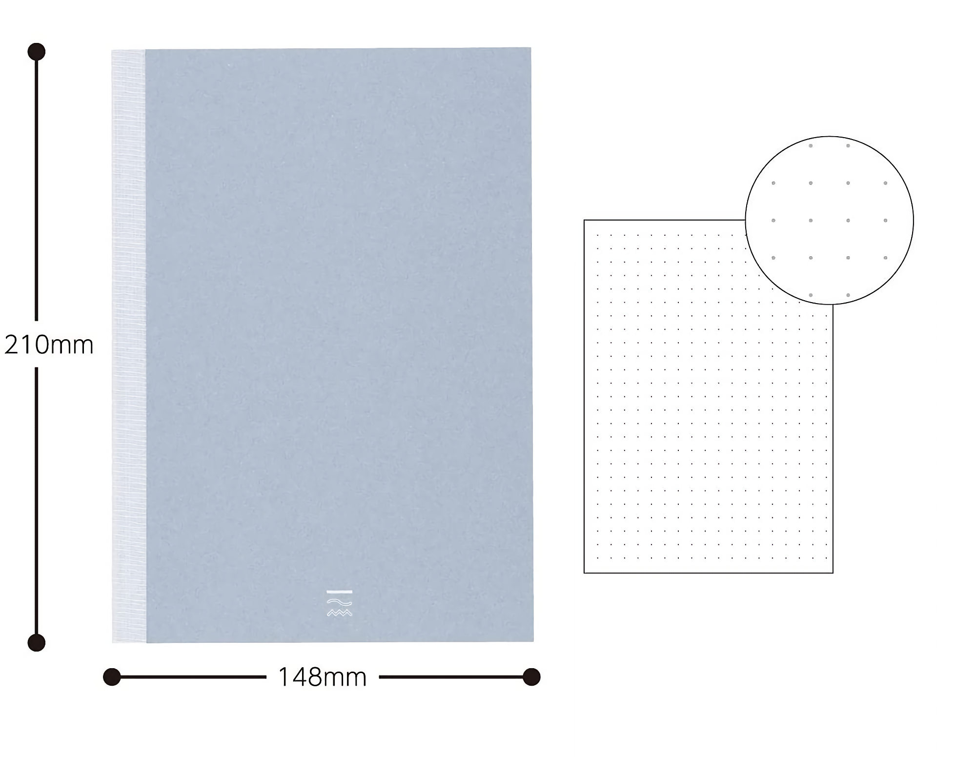 Kokuyo PERPANEP Notebook - Tsuru Tsuru A5 4 mm Dot grid