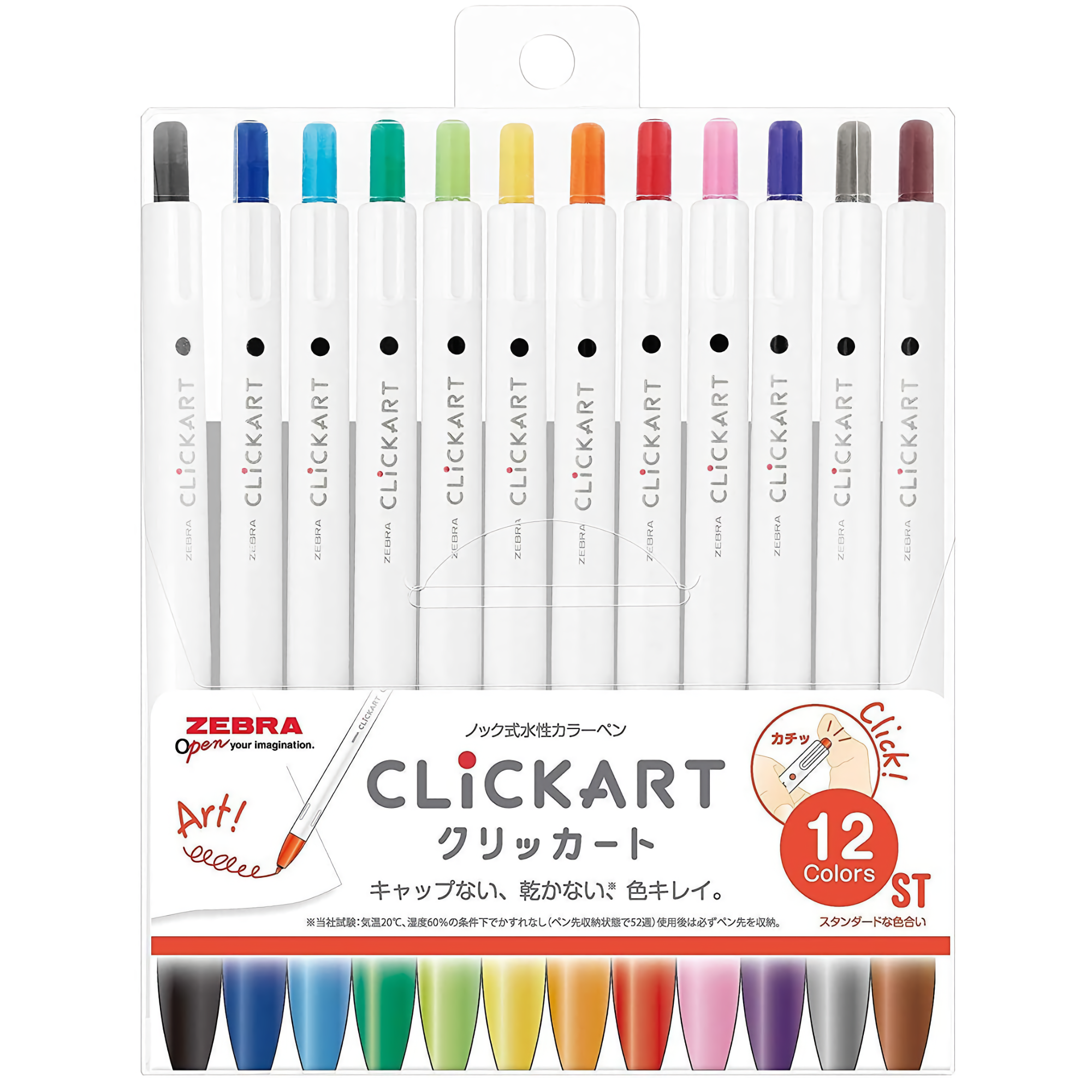 Zebra Clickart Knock Sign Pen 12-pack ST